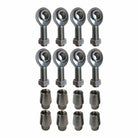 1/2 Chromoly Heim Joint 4 Link Rod End Kit for 1" Tubing | 1/2" Chromoly Heim joints with PTFE Liner, with bungs for .095 or .120 wall 1" OD Tubing