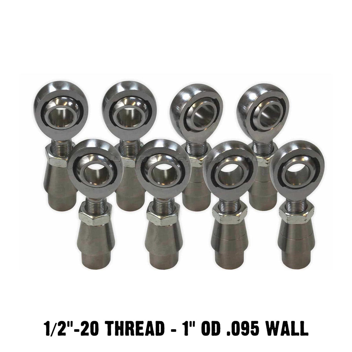 | 4 Link Rod End Kit - 1/2" Chromoly Heim - 1" OD .095 Wall Round Tubing Without Spacers