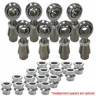 3/4 Chromoly Heim Joint 4 Link Rod End Kit for 1.5" Tubing | 3/4" 4 Link Kit Chromoly Heim - 1.5" OD Tubing and high misalignment spacers included