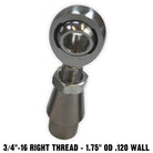  | RIGHT THREAD 3/4-16 x 3/4 bore Chromoly Heim 1.75" OD 120 Wall Tubing
