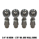  | 3/4-16 Sway Bar Link Rod End Kit - 1.75" OD .095 Wall Round Tubing - NO Spacers