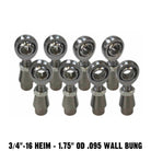  | 4 Link Rod End Kit - 3/4" Chromoly Heim - 1.75" OD .095 Wall Round Tubing Without Spacers