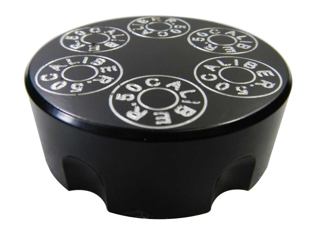 Black | CNC Machined 50 Caliber Racing Six Shooter Gas Cap - Polaris UTV and ATV models STEALTH BLACK