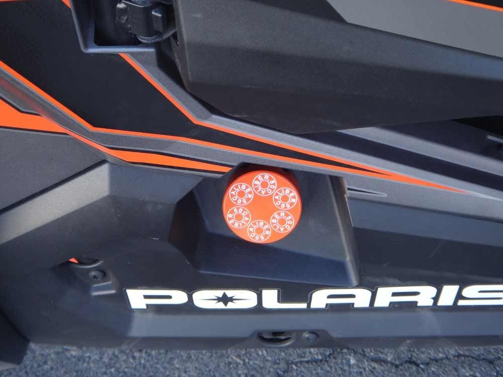Orange | CNC Machined 50 Caliber Racing Six Shooter Gas Cap - Polaris UTV and ATV models ORANGE MADNESS