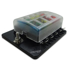 10 Way 12V Fuse Block - LED Indicators - Blade Terminals | 10 Way 12V Circuit Fuse Block - LED Indicators - Blade Terminals