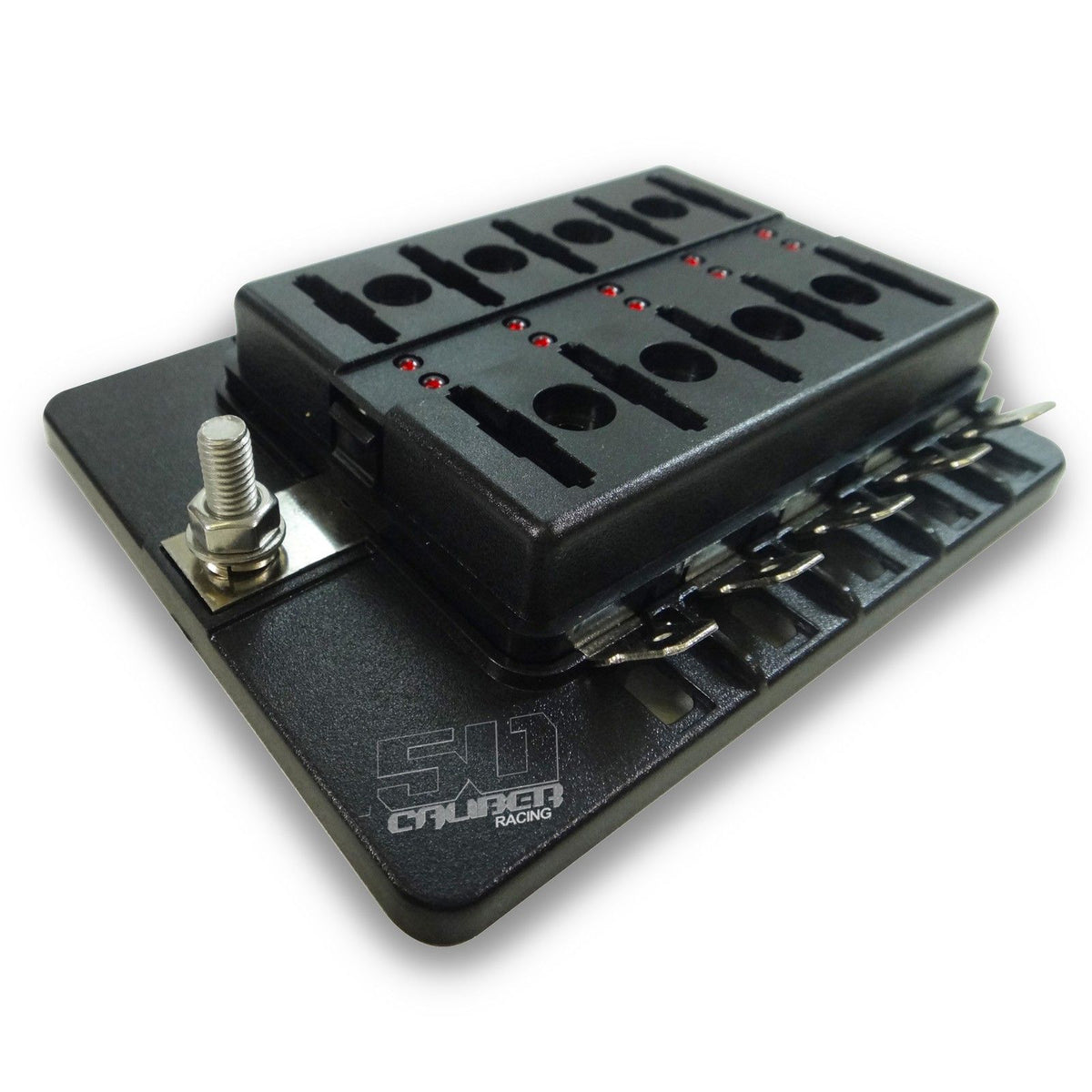 10 Way 12V Fuse Block - LED Indicators - Blade Terminals | 10 Way 12V Circuit Fuse Block - LED Indicators - Blade Terminals
