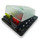 10 Way 12V Fuse Block - LED Indicators - Blade Terminals | 10 Way 12V Circuit Fuse Block - LED Indicators - Blade Terminals