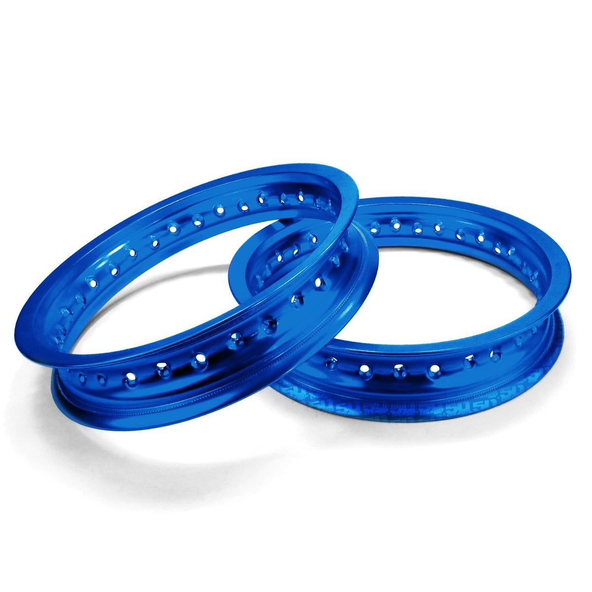 Blue | Pit Bike Wheel Build Kit - 10" Rear, 12" Front with Spokes - Blue Anodized