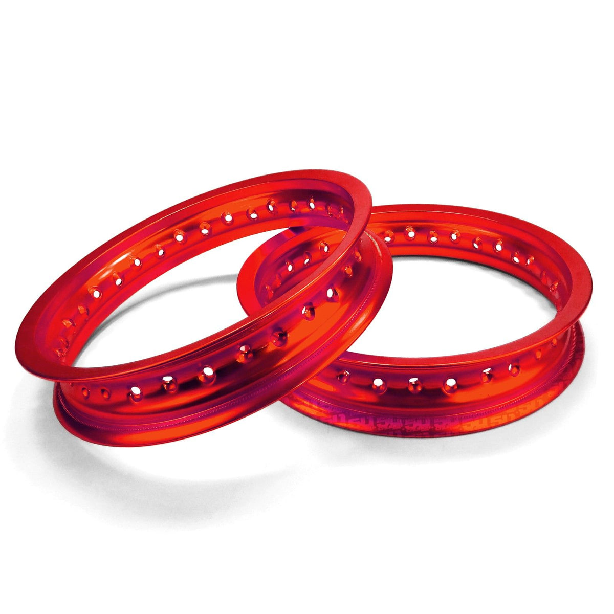 Red | Pit Bike Wheel Build Kit - 10" Rear, 12" Front with Spokes - Red Anodized