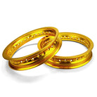 Gold | Set of 2 Pit Bike Rims 10 Inch 28 Hole with Spokes - Gold  Anodized