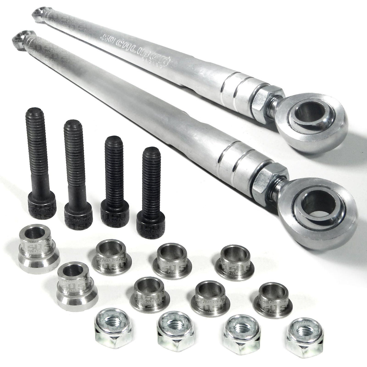 Raw Silver | 50 Caliber Racing Heavy Duty Billet Tie Rods - Arctic Cat Textron Wildcat 2 & 4 Seat
