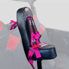 Rogue Pink | Polaris General Rear Bump Seat with Racing Latch Style Harness - Pink Straps