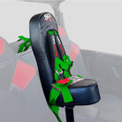 Venom Green | Polaris General Rear Bump Seat with Racing Latch Style Harness - Green Straps