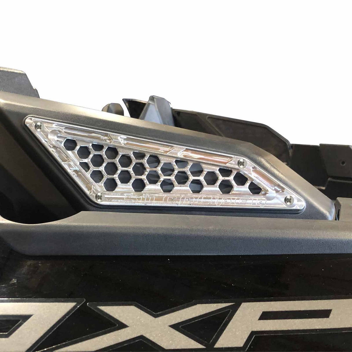 Raw Silver | Billet Air Intake Grille Bezels for RZR PRO XP - Raw Silver Finish
