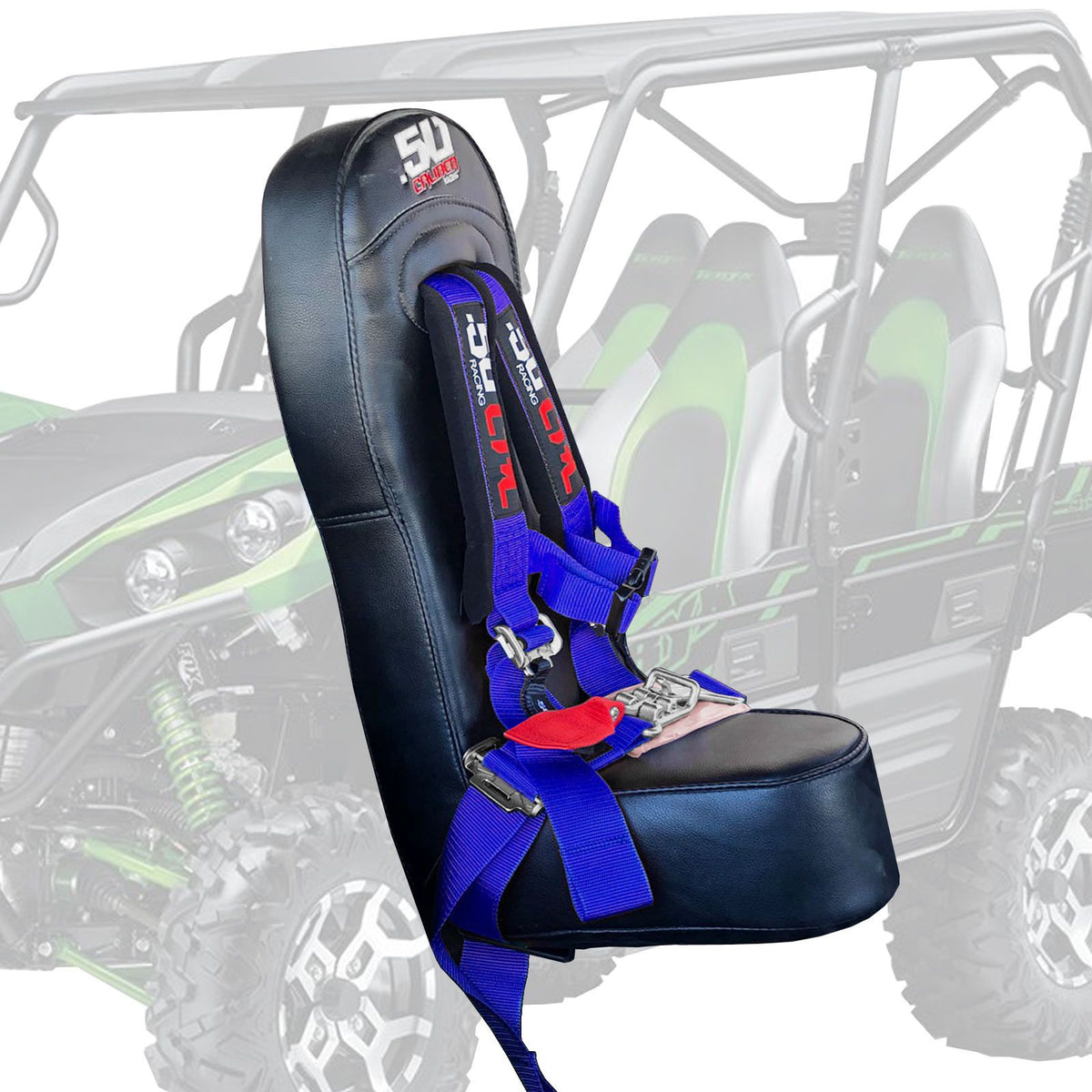 Nitro Blue | Teryx4 Bump Seat & 4 Point Harness Racing Latch Style - Blue Straps