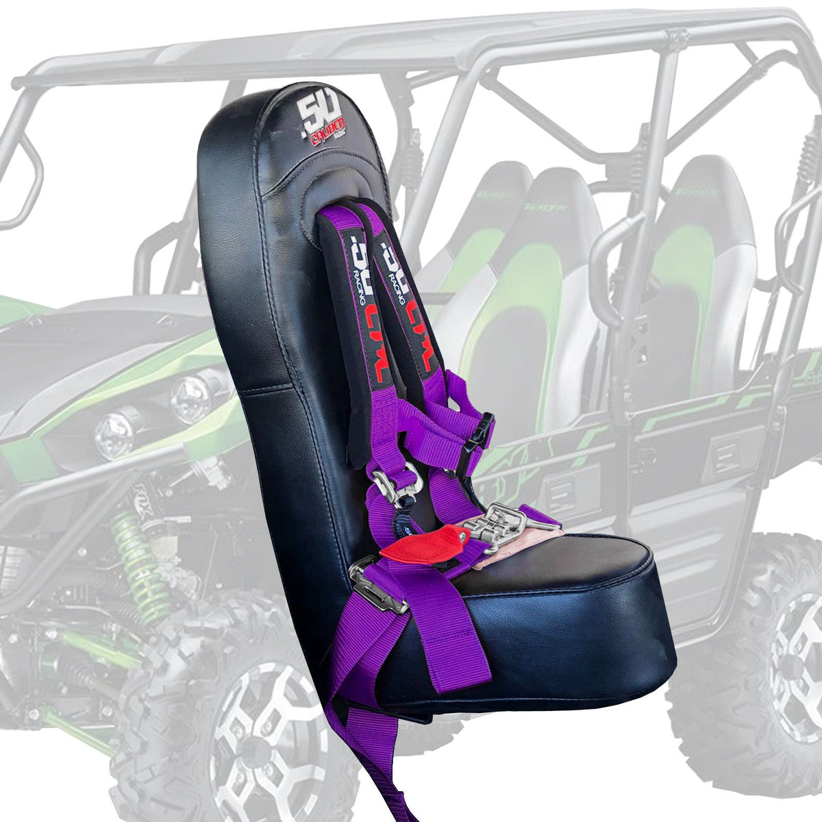 Purple | Teryx4 Bump Seat & 4 Point Harness Racing Latch Style - Purple Straps