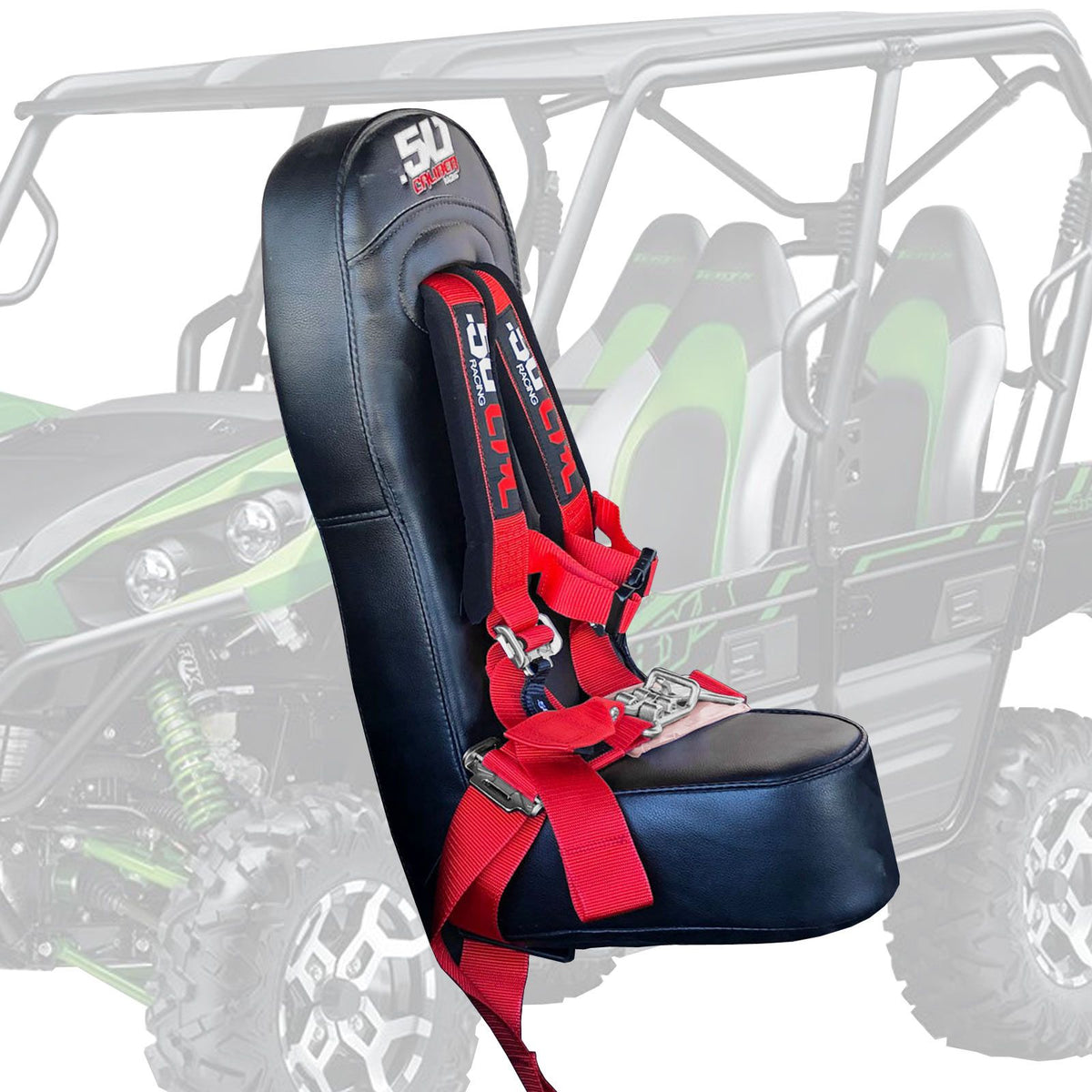 Rage Red | Teryx4 Bump Seat & 4 Point Harness Racing Latch Style - Red  Straps