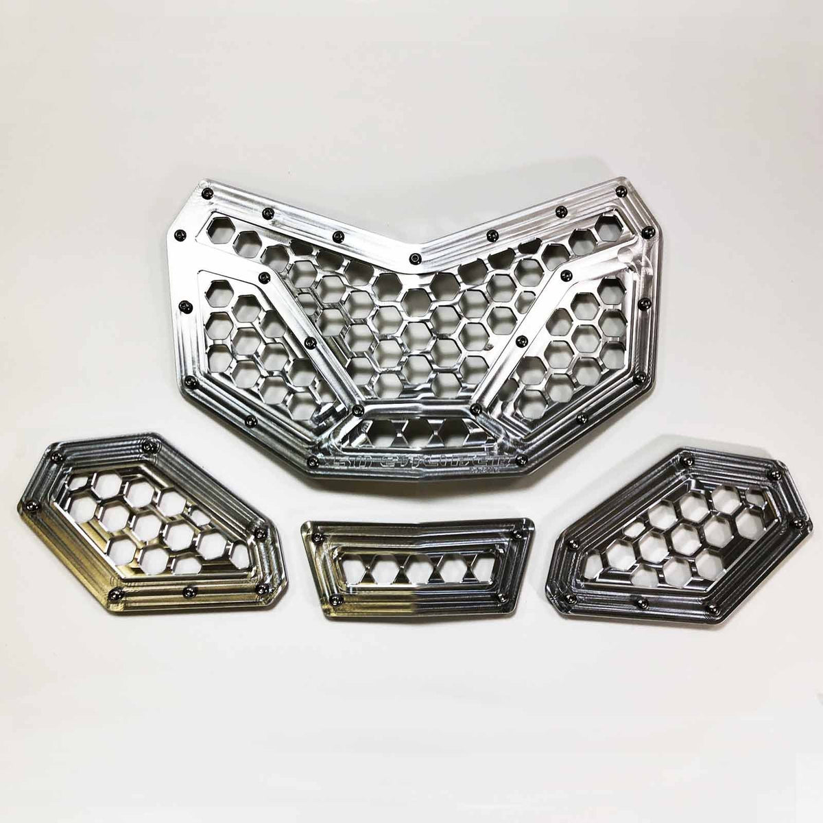 Raw Silver | Custom Billet Grille CAN AM X3 - 4 Piece Raw Silver