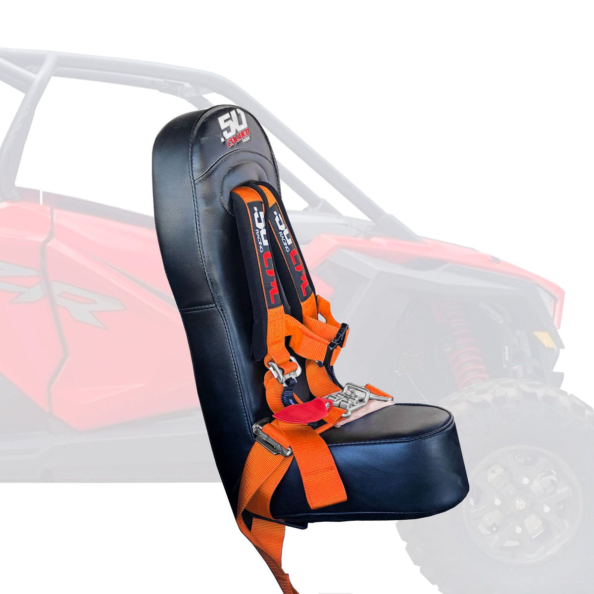 Blaze Orange | RZR PRO XP Bump Seat with Racing Latch Style Harness - Orange Straps