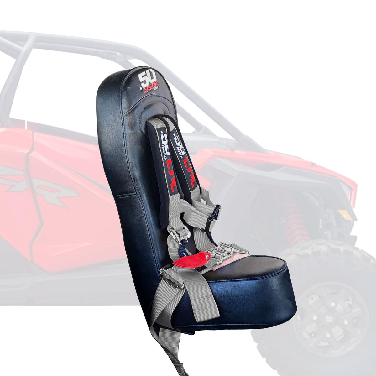 Ghost Gray | RZR PRO XPBump Seat with Racing Latch Style Harness - Silver Straps