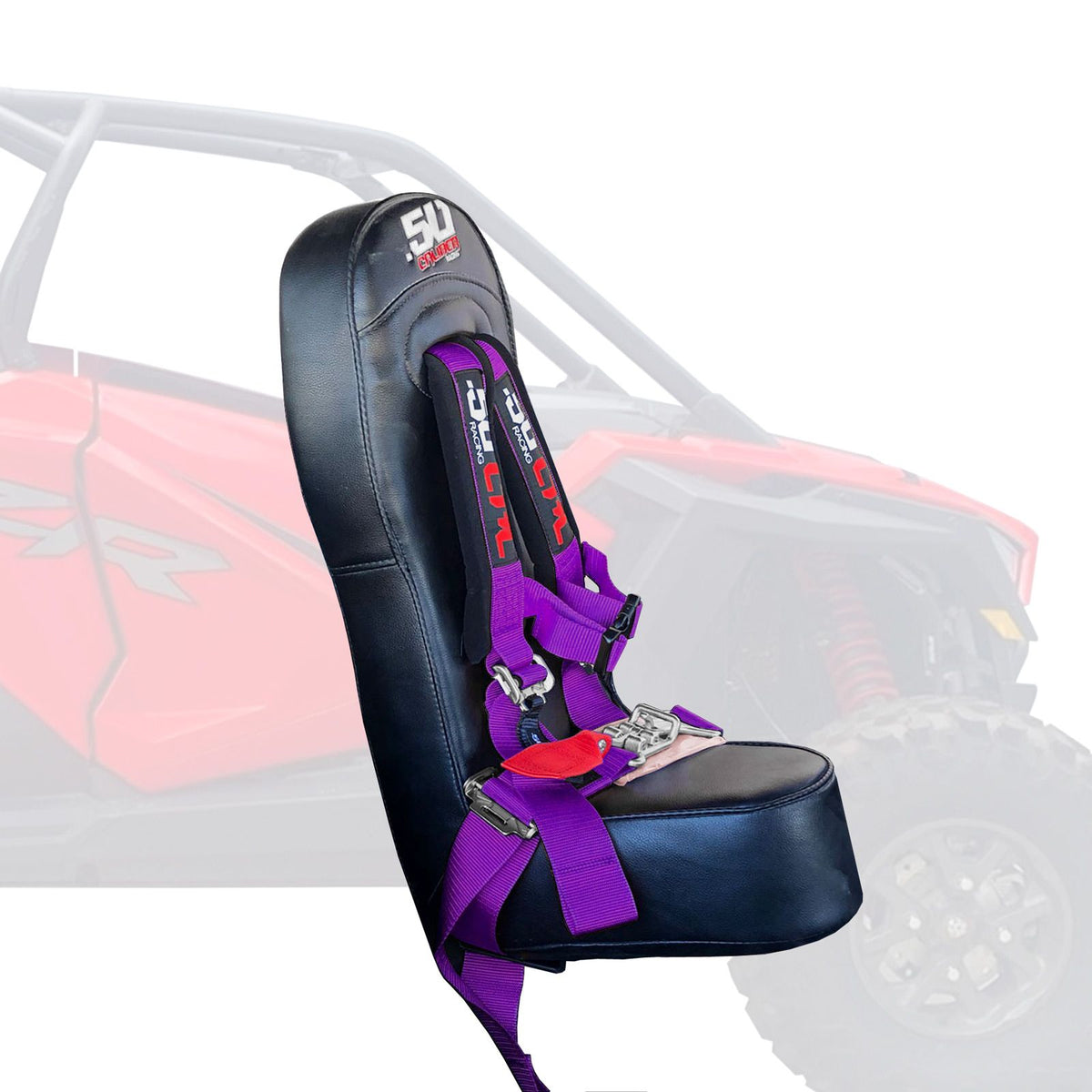 Purple | RZR PRO XP Bump Seat with Racing Latch Style Harness - Purple Straps