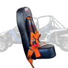 Blaze Orange | Wildcat Bump Seat with Racing Latch Style Harness - Orange Straps