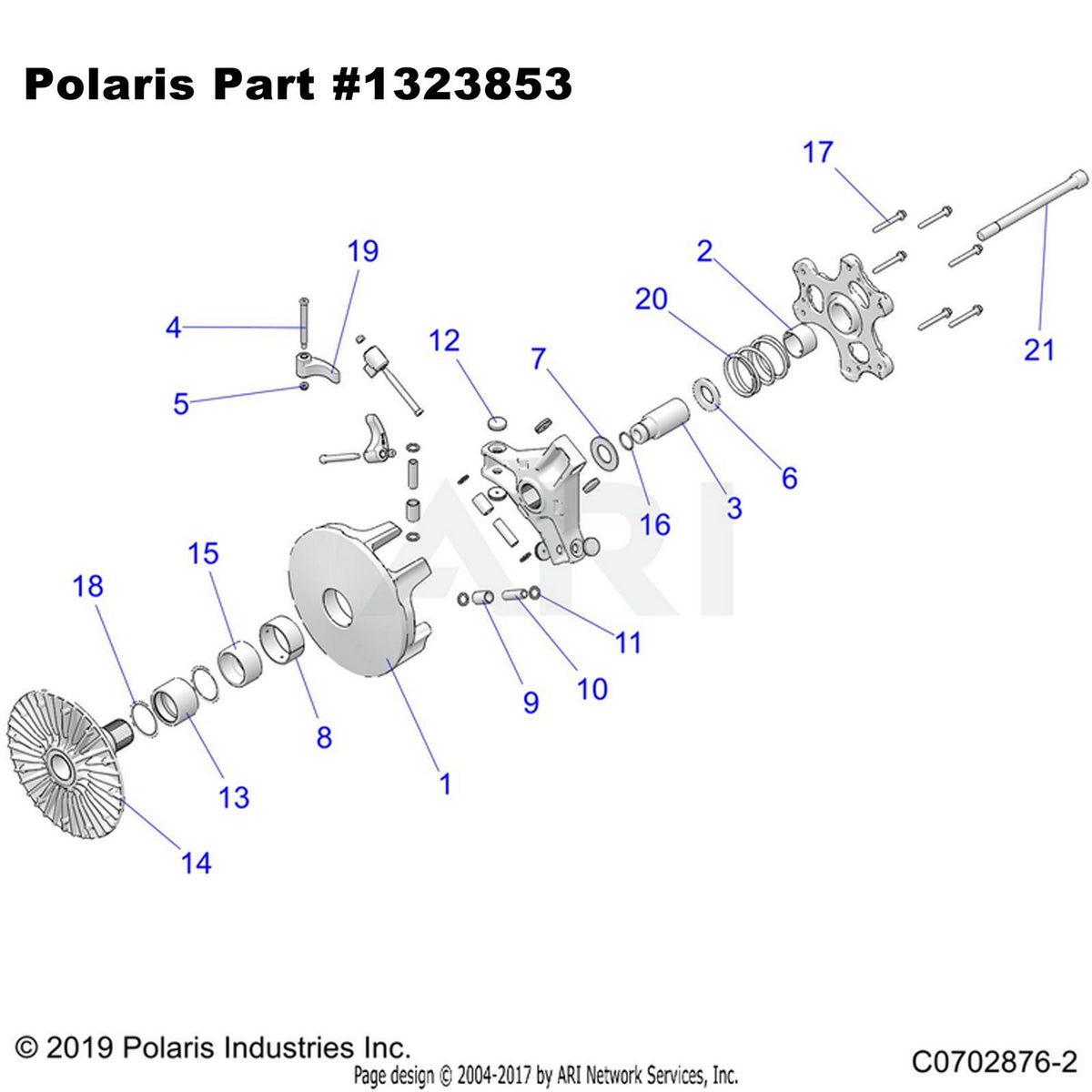 OEM Polaris Primary Drive Clutch 1327322 - RZR PRO XP | OEM Polaris Primary Drive Clutch 1323853 - RZR PRO XP