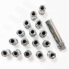 12x1.25 mm Locking Chrome Lug Nuts - Teryx KRX YXZ1000R | Chrome Spline Lug Nuts - 12x1.25mm Thread - Tapered Seat - Includes socket key - 16 Pack