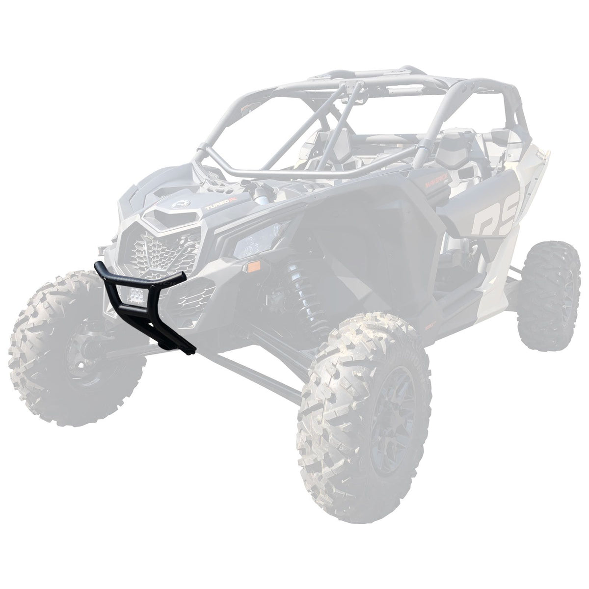 Black | 50 Caliber Racing Tubular Front Bumper for Can-am X3 -  Black powdercoat finish