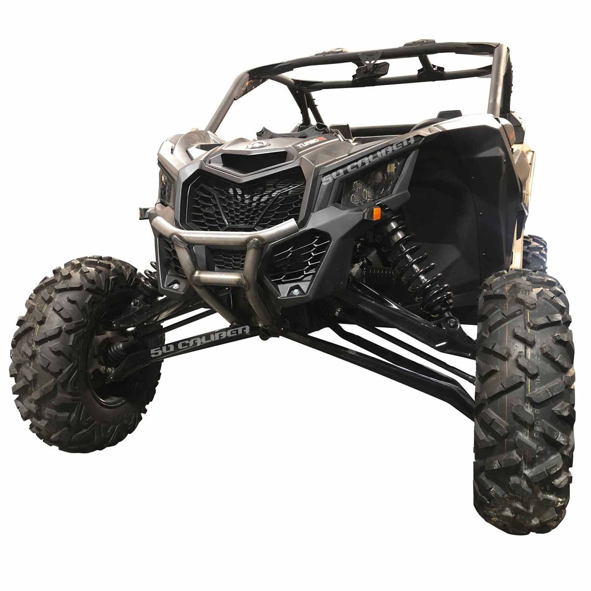 Raw Silver | 50 Caliber Racing Tubular Front Bumper for Can-am X3 -  Also available raw (no finish)