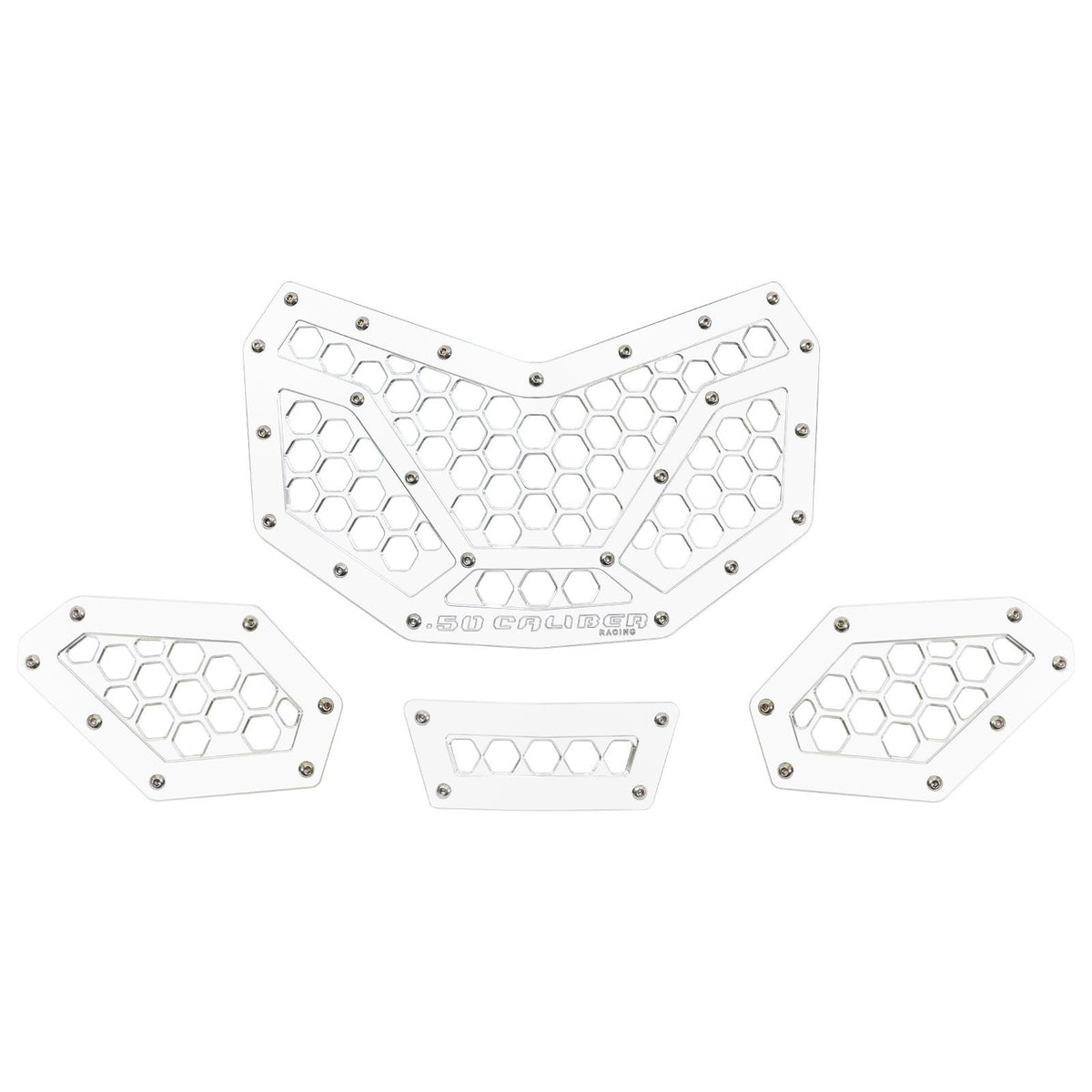 White | Custom Billet Grille CAN AM X3 - 4 Piece White Powdercoat