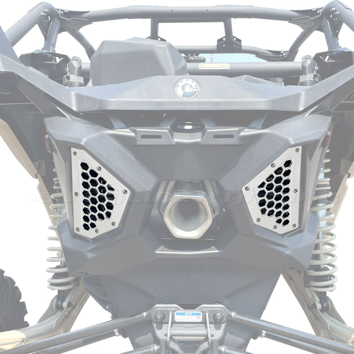 White | Rear Billet Grille Bezels CAN AM X3 - White Powdercoat