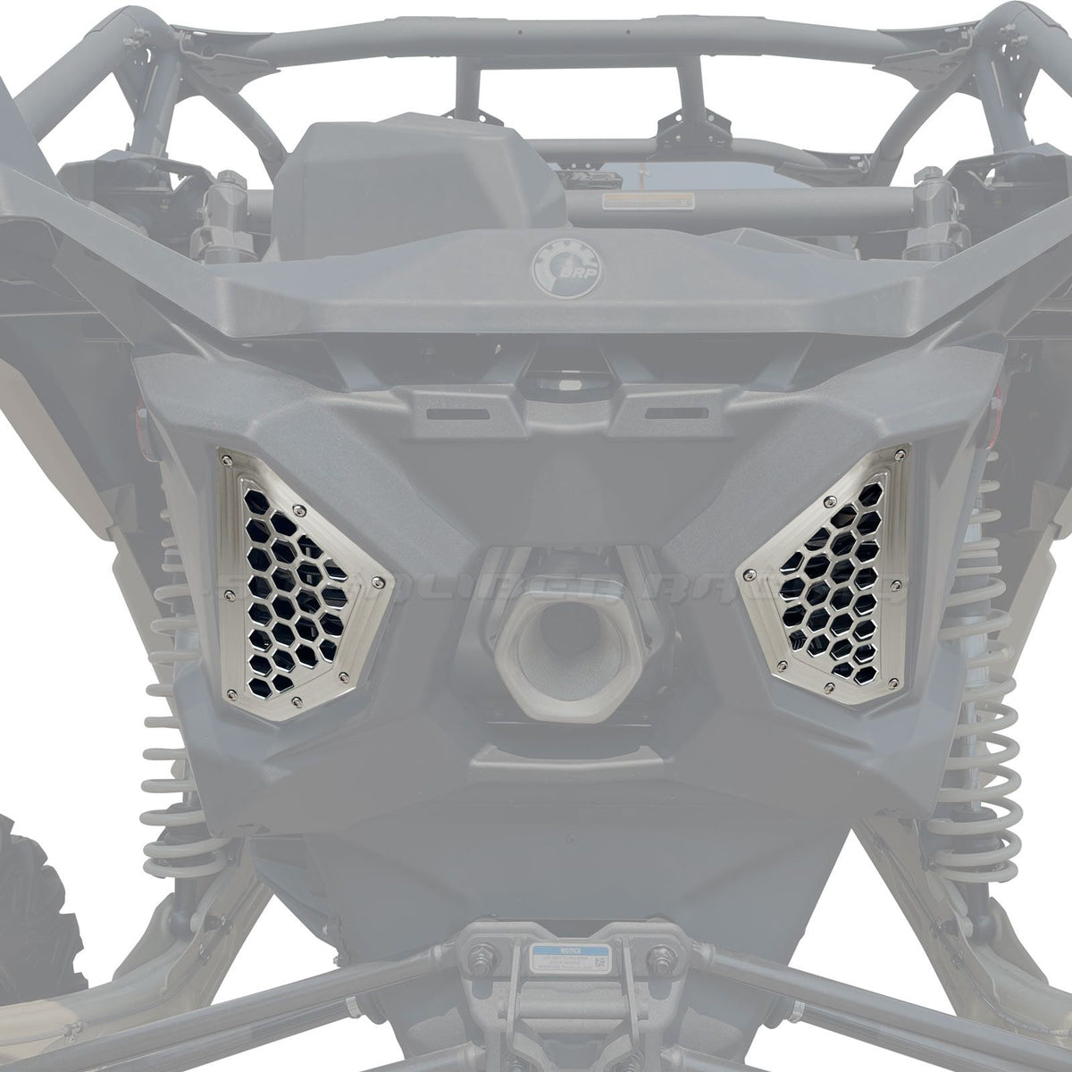 Raw Silver | Rear Billet Grille Bezels CAN AM X3 - Raw (no finish)