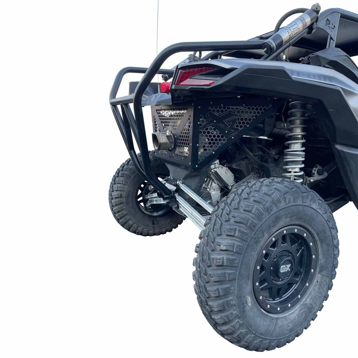 CNC Laser Cut Vented Engine Cover for Can-am X3 | 50 Caliber Racing Custom Engine Cover for Can-am X3