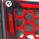 Red / Black | Laser Cut Air Intake Grille Bezels for RZR XP Turbo Red Black Two Tone Powdercoat