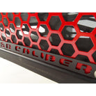 Red / Black | Laser Cut Air Intake Grille Bezels for RZR XP Turbo Red Black Two Tone Powdercoat