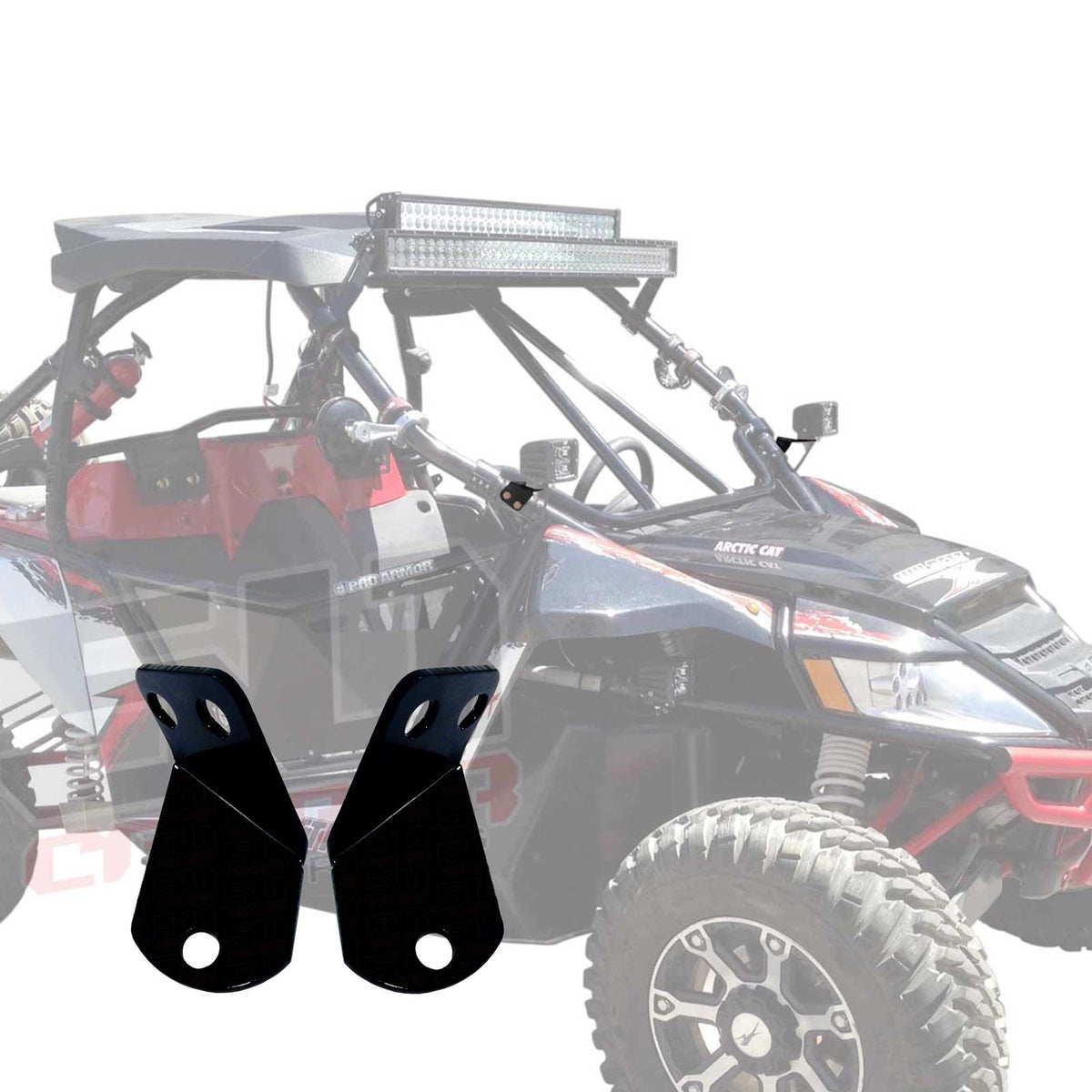 A-Pillar Pod Light Mount Brackets for Arctic Cat Textron Wildcat | A-Pillar Pod Light Mount Brackets for Arctic Cat Textron Wildcat
