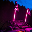 | PAIR of Bluetooth Spiral LED Lighted Whips - Bright Pink setting | Cover Image
