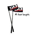 | PAIR of Bluetooth Spiral LED Lighted Whips - 4 Foot length