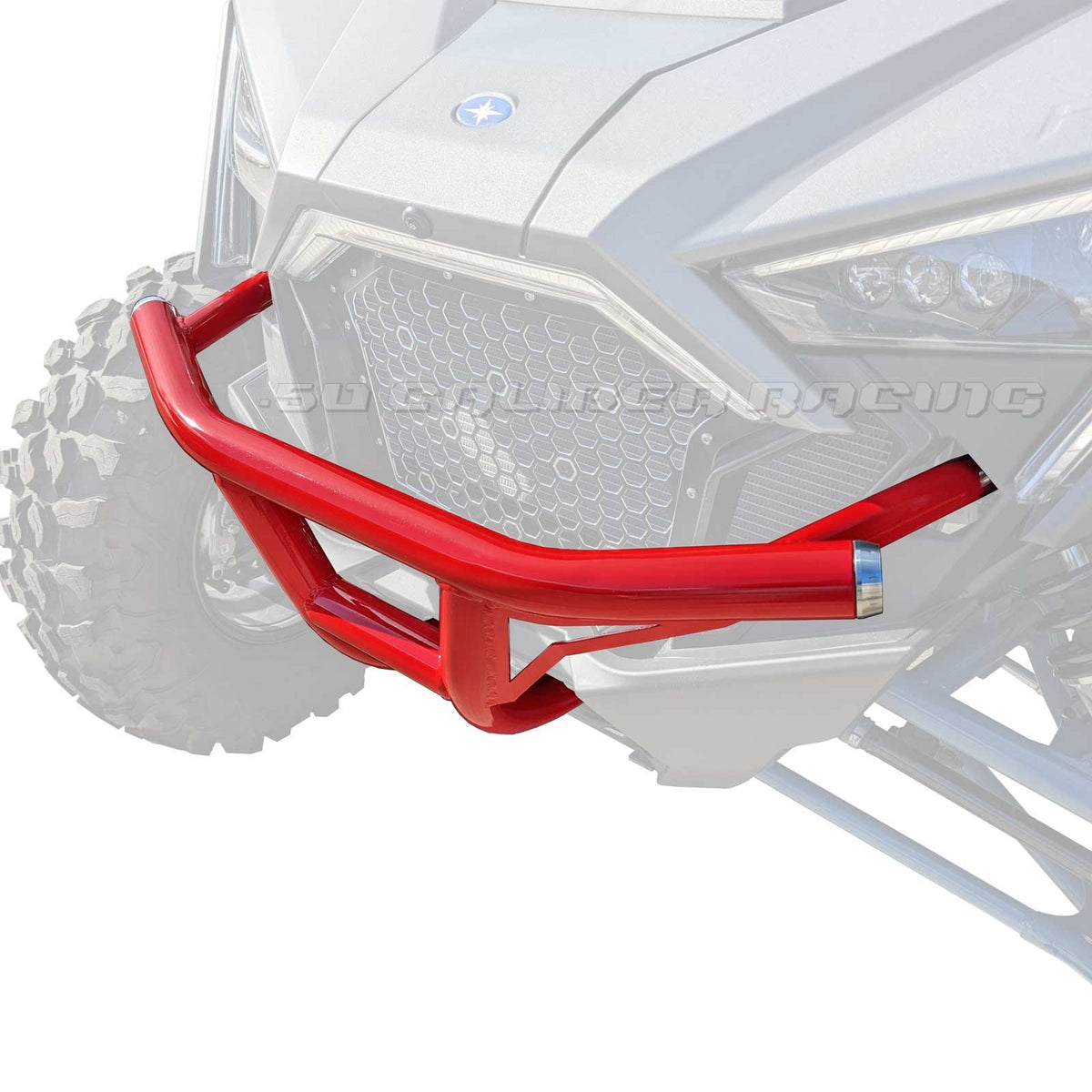 Red | RZR PRO XP Tubular Front Bumper - Red powdercoat finish