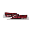 Red / Black | Laser Cut Air Intake Grille Bezels for RZR XP Turbo Red Black Two Tone Powdercoat