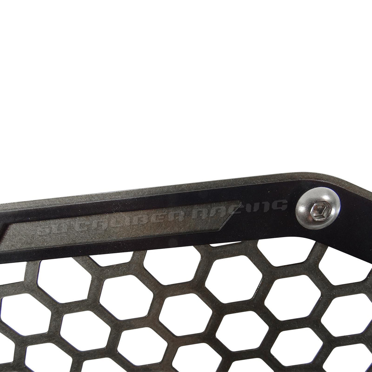 Laser Cut Steel Side Intake Grilles for RZR XP Turbo | Laser Cut Air Intake Grille Bezels for RZR XP Turbo Raw Clear/Black Two Tone Powdercoat