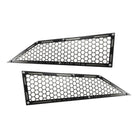 Raw Clear / Black | Laser Cut Air Intake Grille Bezels for RZR XP Turbo Raw Clear/Black Two Tone Powdercoat