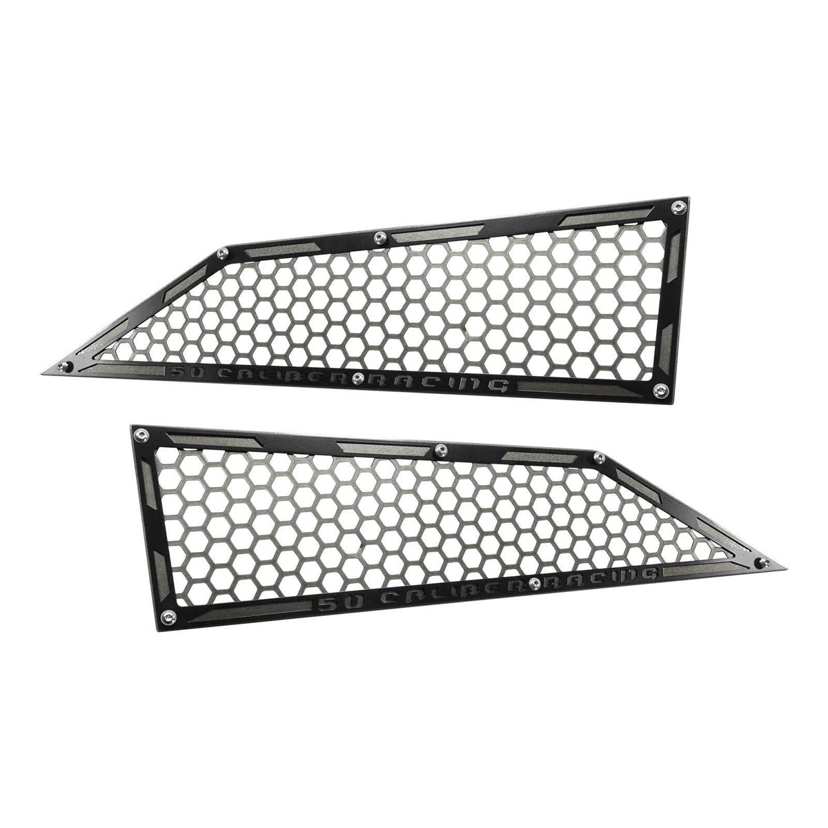 Raw Clear / Black | Laser Cut Air Intake Grille Bezels for RZR XP Turbo Raw Clear/Black Two Tone Powdercoat