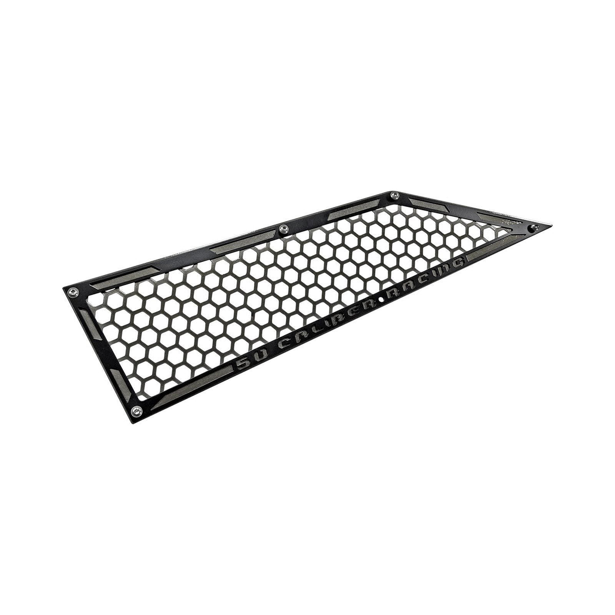 Raw Clear / Black | Laser Cut Air Intake Grille Bezels for RZR XP Turbo Raw Clear/Black Two Tone Powdercoat