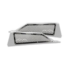 Laser Cut Steel Side Intake Grilles for RZR XP Turbo | Laser Cut Air Intake Grille Bezels for RZR XP Turbo Raw Clear/Black Two Tone Powdercoat