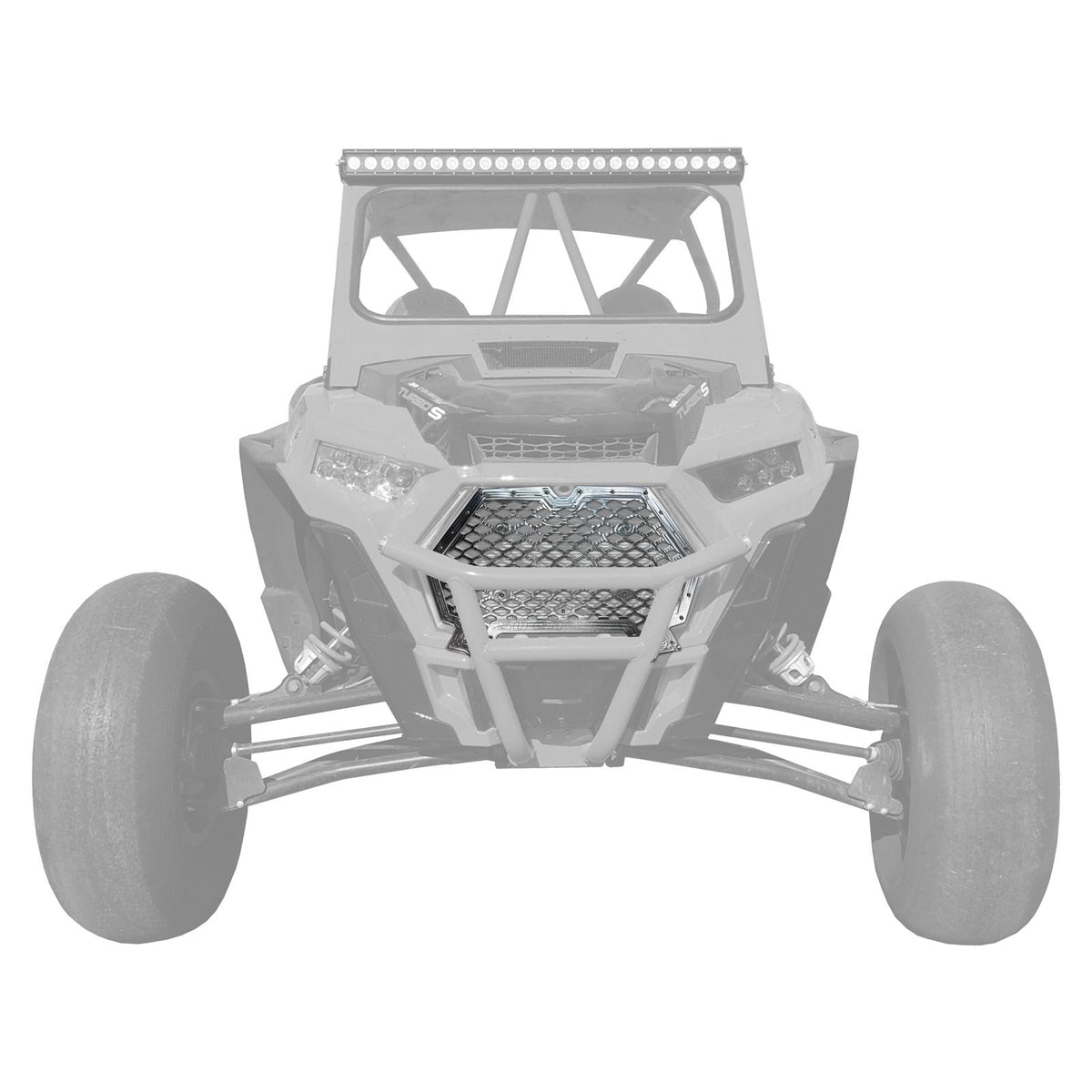 Raw Silver | Billet Grille with Bumper Notch RZR XP 1000 / Turbo / S 2019+ Raw (no finish)