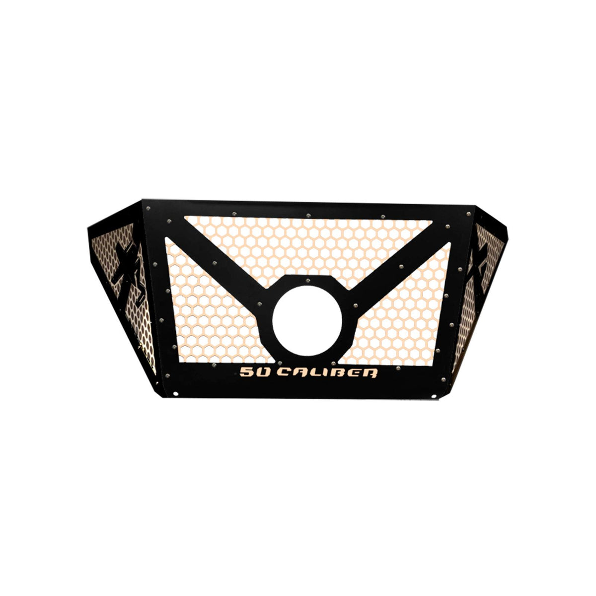 Tan / Black | 50 Caliber Racing Custom Engine Cover for Can-am X3 Black / Tan Powdercoat