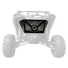CNC Laser Cut Vented Engine Cover for Can-am X3 | 50 Caliber Racing Custom Engine Cover for Can-am X3 Black / Clear over Raw Powdercoat