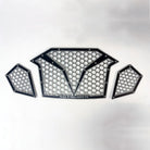 Raw Clear / Black | 3 Piece Laser Cut Steel Grille RZR PRO R & Turbo R Clear Powdercoat over Raw